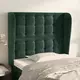 Vidaxl vidaXL Vzglavje s krilci temno zeleno 103x23x118/128 cm žamet