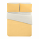 Žuto-krem pamučna posteljina za bračni krevet/s produženom plahtom 200x220 cm - Mila Home