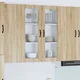 Vidaxl Stenska kuhinjska omarica z vrati Sonoma hrast 80 x 31 x 100 cm