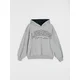 Sinsay - Oversize hoodie sa natpisom - svetlo siva
