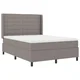 Vidaxl LED Box Spring Postelja z vzmetnico Taupe 140 x 200 cm blago