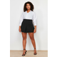 Trendyol Curve Black Woven Short Skirt