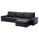 CRNA KIVIK Sofa 4-sed, s lenjivcem/Grann/Bomstad