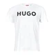 HUGO za moške. 50467556 Majica Dulivio bela (S), Priložnostno, Bombaž, Kratek rokav, Trajnostni