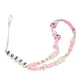Vezica za mobilni Guess Strap Beads Shell, Roze