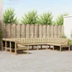 Set vanjskih sofa s jastukom 9 pcs Bijela i bež