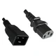 MicroConnect Kabel napajalni C13-C20 0.5M Črn