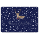 Bertoni Home Unisexs Rectangular Table Pad Renifer Navy Blue