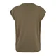Womens olive T-shirt with extended shoulder