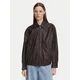Weekend Max Mara Usnjena jakna Cose 2625446041 Temno rjava Regular Fit