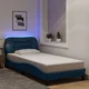 Okvir kreveta s LED-om bez madraca Hvar plava 90x200cm od tkanine