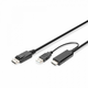 HDMI to DP adapter kabel, 2m, 4K@30Hz external Power via USB - A