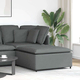 vidaXL Modularni kavč s podnožjem, temno siv 100x100x48 cm