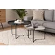 Hanah Home Set klub stočića Mandy, 2 komada, 80x51x80, 60x41x60 cm, Antracit