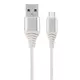 CC-USB2B-AMCM-1M-BW2 Gembird Premium cotton braided Type-C USB charging -data cable,1m, silver/white