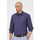 Pamučna košulja BOSS BOSS ORANGE za muškarce, boja: tamno plava, regular, s klasičnim ovratnikom