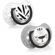 LOVI Salt & Pepper dinamična silikonska duda, 6–18 m, 2 kosa