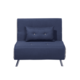 Beliani Modra oblazinjena raztegljiva kavč postelja FARRIS