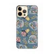 Silikonska maska za iPhone 13 Pro Max 6.7 Retro Blue Print tamno siva