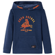 vidaXL Otroški pulover s kapuco mornarsko melange in oranžna 128, (21037255)
