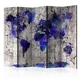 artgeist Paravan Inked World Map, 5-Delni, Dvostranski