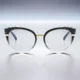 Modna očala z zaščito proti modri svetlobi Cat Eye - Clear Black - Črna