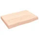 Vidaxl Stenska polica 60x40x(2-6) cm neobdelana trdna hrastovina
