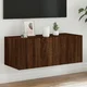 Zidni TV ormarić s LED svjetlima boja hrasta 80x35x31 cm