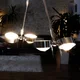 Top Light Obesna svetilka PUK CEILING, 4-delna, krom, 80 cm - Dnevna soba/jedilnica - Dizajn - prozoren, bel mat - Kovina