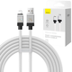Fast Charging cable Baseus USB-A to Lightning CoolPlay Series 2m, 2.4A, white (6932172626778)