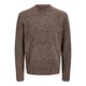 JACK & JONES Pulover JJENIEL pikčasto rjava