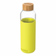 QUOKKA FLOW Steklena steklenica s silikonsko površino NEON GREEN, 660ml, 40009