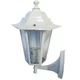 Bašt. fenjer nagore IP44 za 230V/60W+porc.grlo E27 beli Elit+