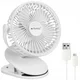 Brezžični aku. 1200mAh ventilator s sponko USB bel