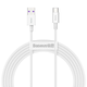 BASEUS Baseus Superior Series USB na USB-C kabel 66 W, 2 m, bela