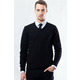 TUDORS Muški džemper Slim Fit crni