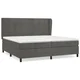 Vidaxl Box spring postelja z vzmetnico temno siva 200x200 cm žamet