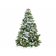 LAALU.cz Okrašeno umetno božično drevo s 131 okraski SKY SILVER 270 cm s stojalom in božičnimi okraski