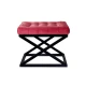 Atelier del Sofa Tabure 50x42x40cm, Crno-Crveno