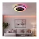 LED RGBW stropna svetilka z zatemnitvijo in ventilatorjem VENTELUX LED/48W/230V črna + daljinski upravljalnik
