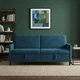 vidaXL Sofa s shrambo Modra 192 x 78 x 87 cm Poliester