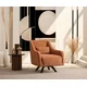 Atelier del Sofa Viličasta stolica Hera, 70x75x85 cm, Narandžasto-crna