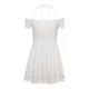 Tommy Jeans Poletna obleka DW0DW20343 Bela Slim Fit