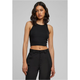 Womens Cropped Rib Top Black