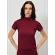 Sinsay - Rebrasta majica - burgundy