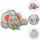 shumee Šotor za igranje v obliki slona in 250 žogic siv 174x86x101 cm