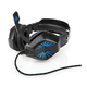 Nedis GHST250BK - LED Gaming slušalke z mikrofonom črna/modra