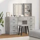 vidaXL vidaXL Visoka enota Set 3 Betonska siva Inženirski les, (22067591)