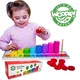 EE WOOPIE GREEN Montessori sestavljanka za učenje štetja in barvanja 56 kosov.