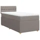 Vidaxl Box spring postelja z vzmetnico taupe 90x200 cm blago